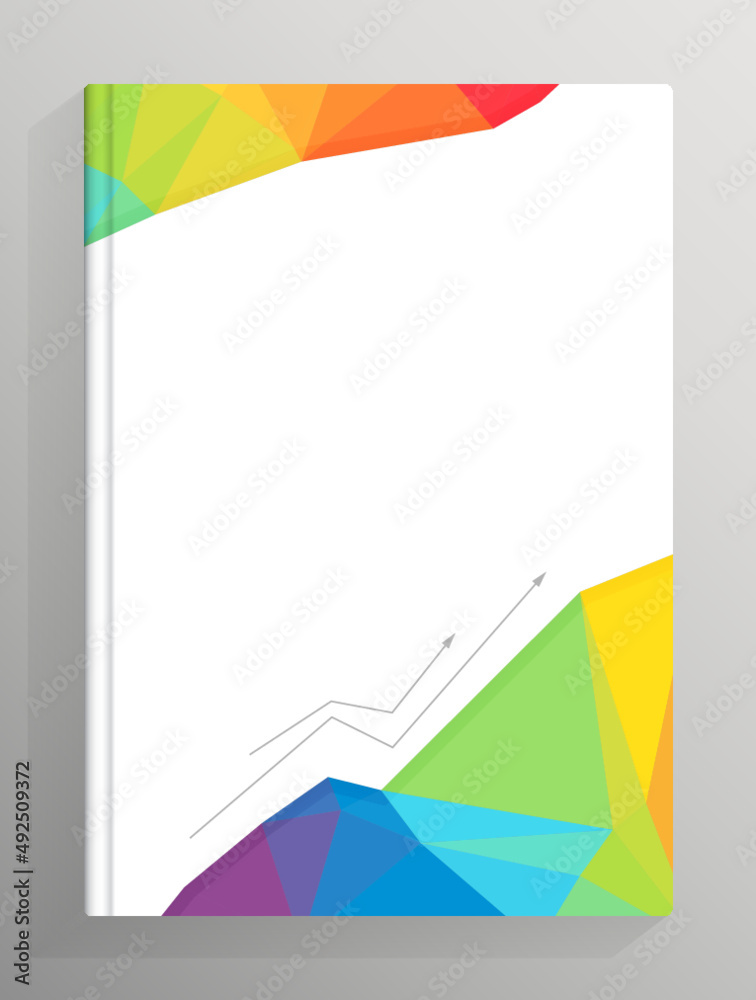 Colorful corporate cover A4 vector design template composition. Abstract  creative and professional book cover background Stock Vector | Adobe Stock