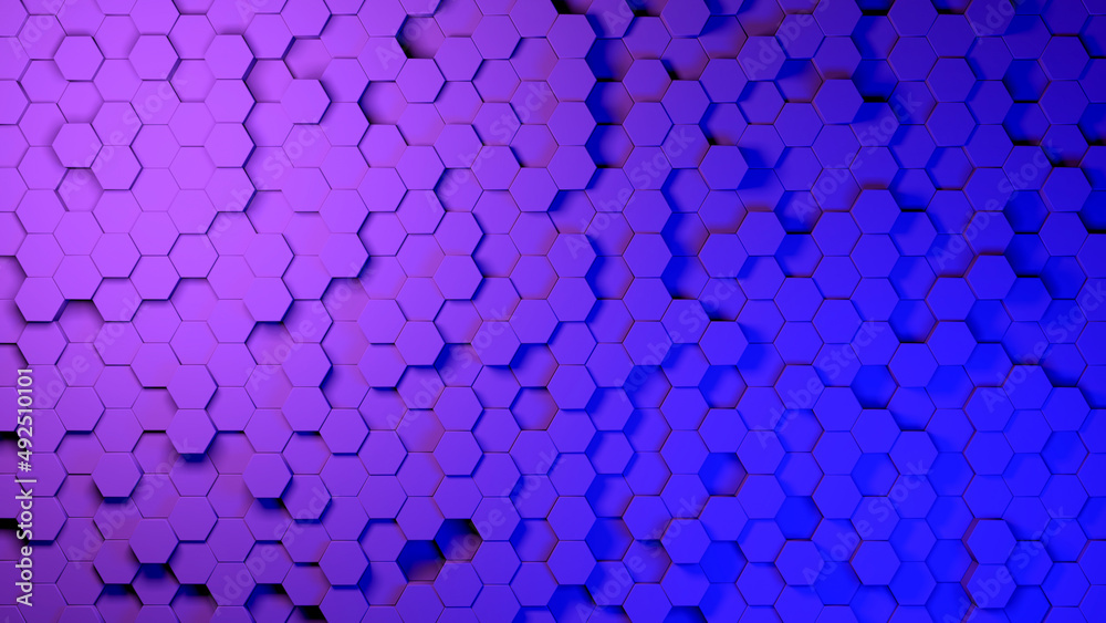 3d hexagon abstract background. Colored grid honeycomb texture digital futuristic surface. Technology, computers, network concept 3d hexagon abstract background. Colored grid honeycomb texture digital futuristic surface. Technology, computers, network concept