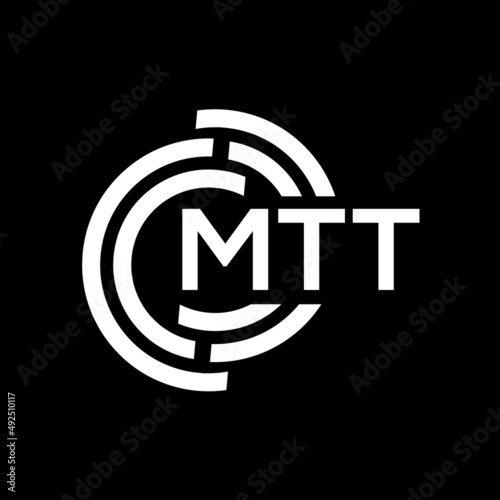 MTT letter logo design. MTT monogram initials letter logo concept. MTT letter design in black background. photo