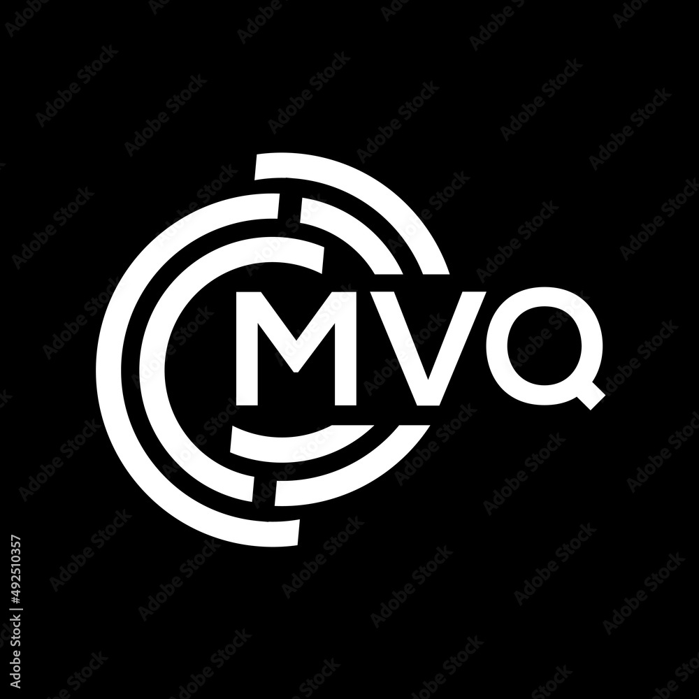 MVQ letter logo design. MVQ monogram initials letter logo concept. MVQ letter design in black background. MVQ letter logo design. MVQ monogram initials letter logo concept. MVQ letter design in black background.