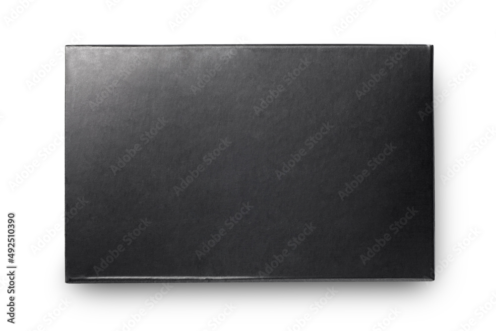 black paper box isolated on white background black paper box isolated on white background