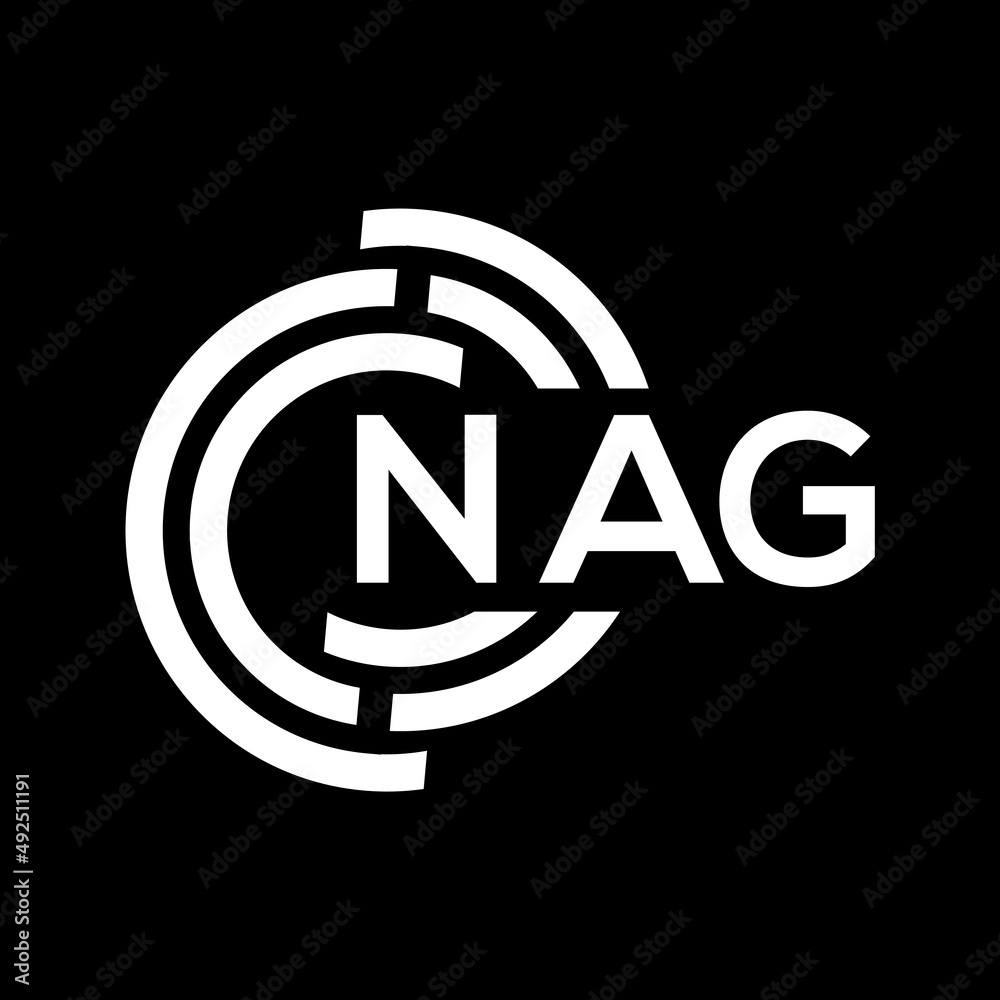NAG letter logo design. NAG monogram initials letter logo concept. NAG letter design in black background. NAG letter logo design. NAG monogram initials letter logo concept. NAG letter design in black background.