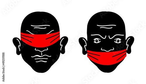 misunderstanding due to communication problems. Prohibition of freedom of expression. Censorship and restrictions.