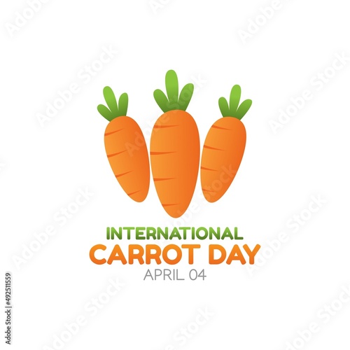 vector graphic of international carrot day good for international carrot day celebration. flat design. flyer design.flat illustration.