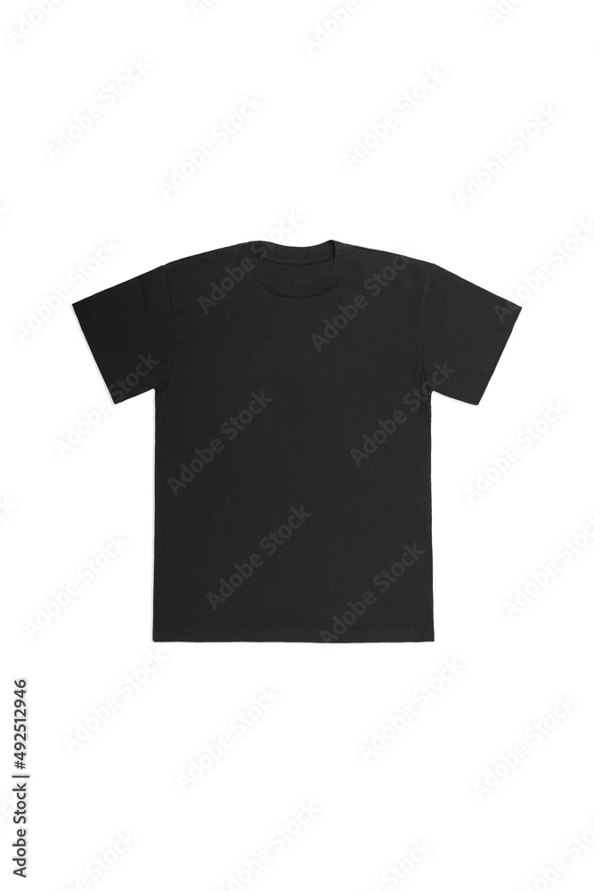 Black cotton t-shirt on a white background. White cotton T-shirt on a black background, Black Cotton T-Shirt Black cotton t-shirt on a white background. White cotton T-shirt on a black background, Black Cotton T-Shirt