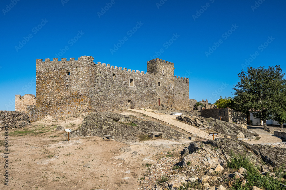 The ancient castle of montanchez near Caceres, Extremadura, Spain