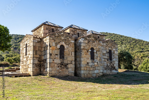 Mozarabic Basilica of Santa Lucia del Trampal in Alcuescar, Extremadura, Spain photo