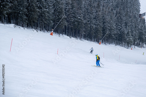 woman skier on the slope