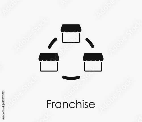 Franchise vector icon. Editable stroke. Symbol in Line Art Style for Design, Presentation, Website or Apps Elements, Logo. Pixel vector graphics - Vector
