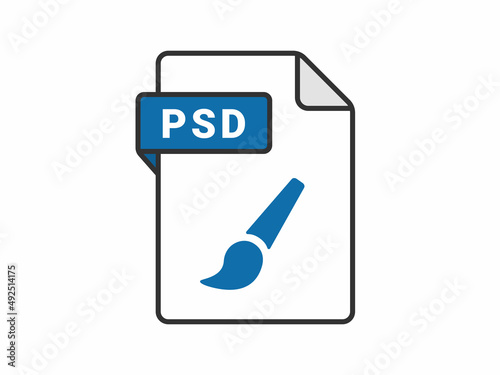 PSDの拡張子ファイルのアイコンイラスト