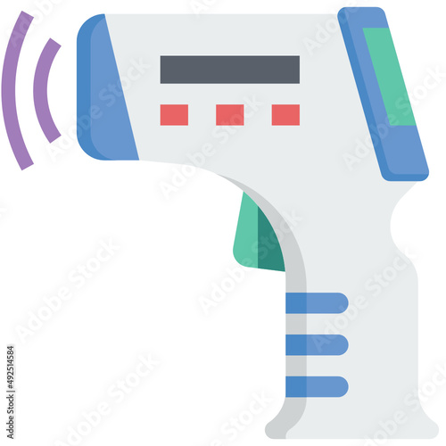 Thermometer fever scanner icon