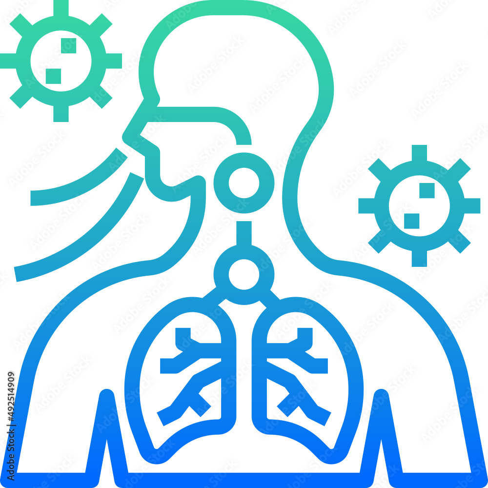 Lung breathing virus icon Lung breathing virus icon