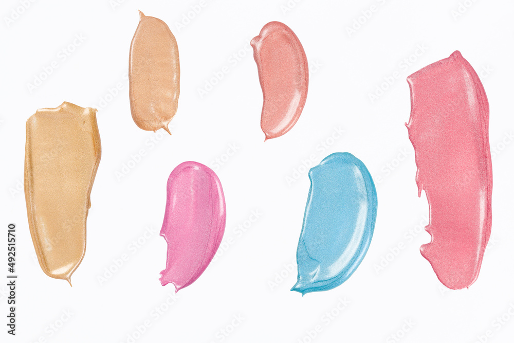 Fototapeta premium on a white background with make-up paints