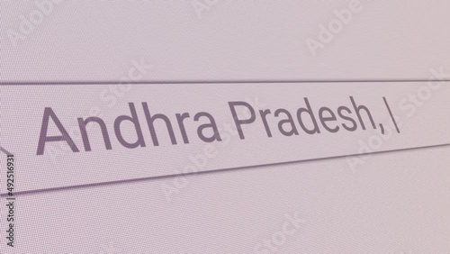 Search Bar Andhra Pradesh India 
Close Up Single Line Typing Text Box Layout Web Database Browser Engine Concept photo