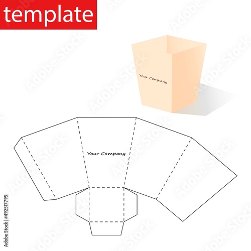 Retail paper bag Template. Packaging. Vector graphics