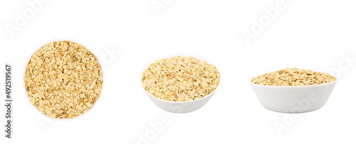oat plate on a white background