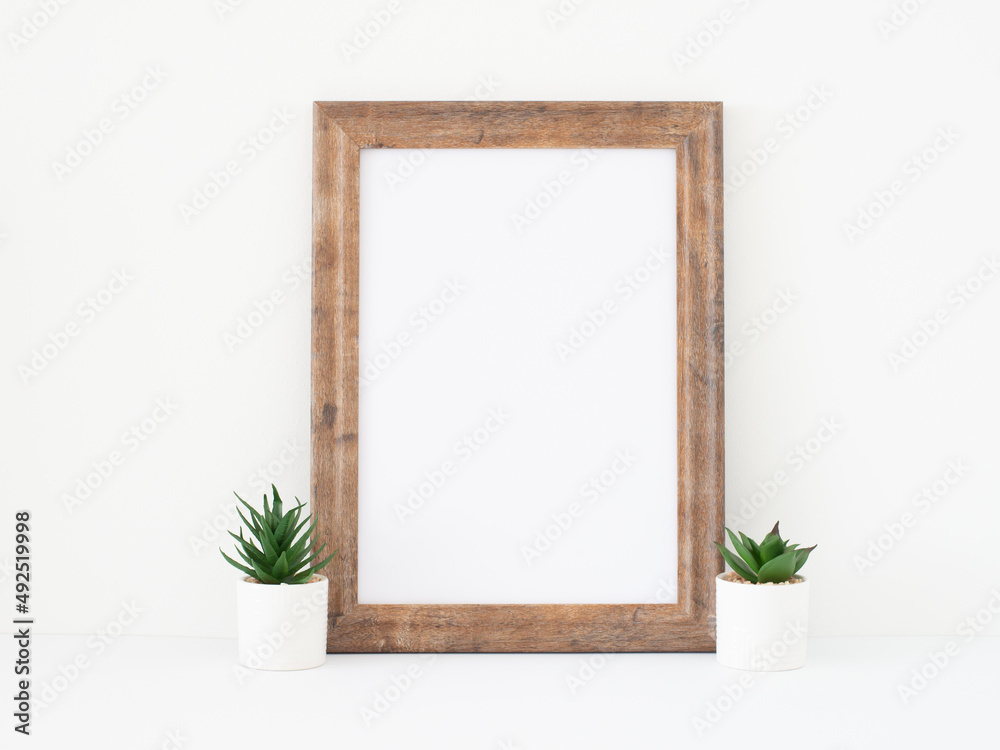 A4 frame mockup with white background A4 frame mockup with white background