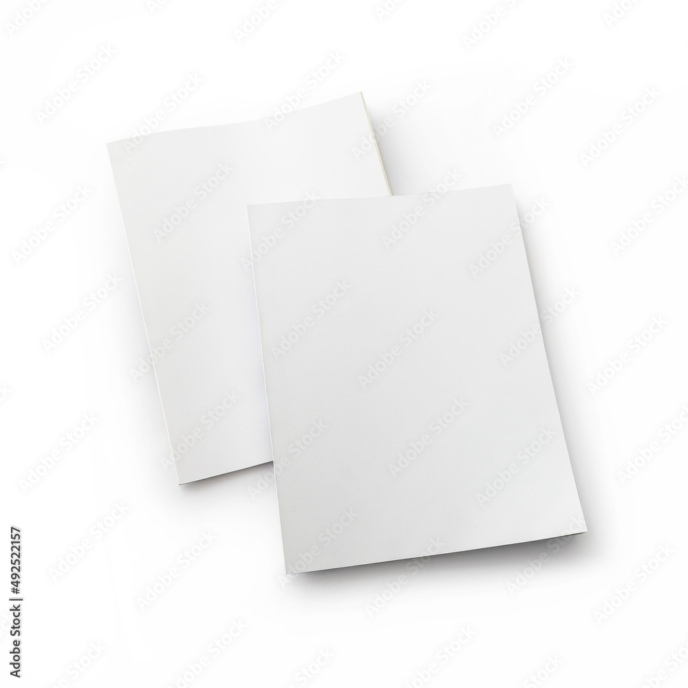 Two blank catalogs Two blank catalogs