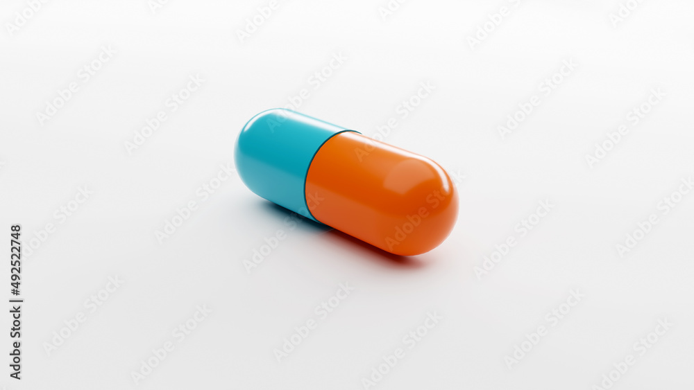 Medical capsule pill medicine on white background. Medical capsule pill medicine on white background.