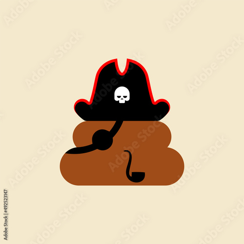 Shit pirate. filibuster turd in pirate hat.