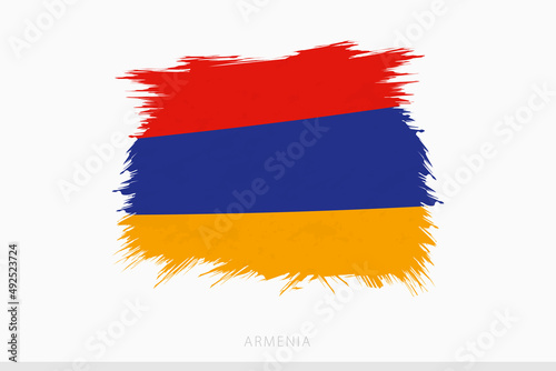 Grunge flag of Armenia  vector abstract grunge brushed flag of Armenia.
