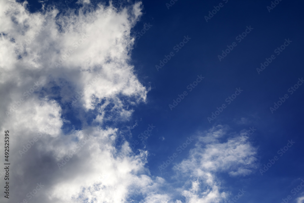 Fototapeta premium Blue sky with clouds in nice sunny day