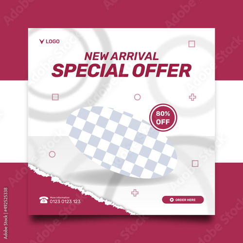 sneakers poster sale social media promotion and instagram banner poster post template design