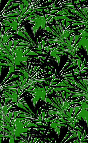 Seamless leaf pattern  texture floral print. Tropical illustration.