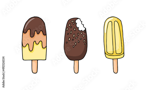 Summer set of ice cream