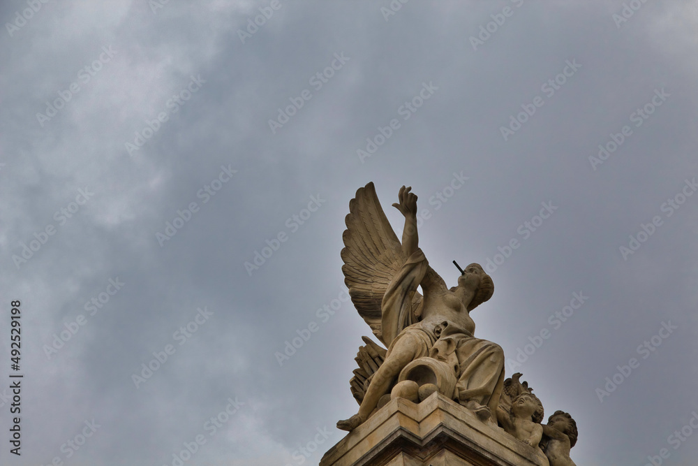 angel statue in the sky