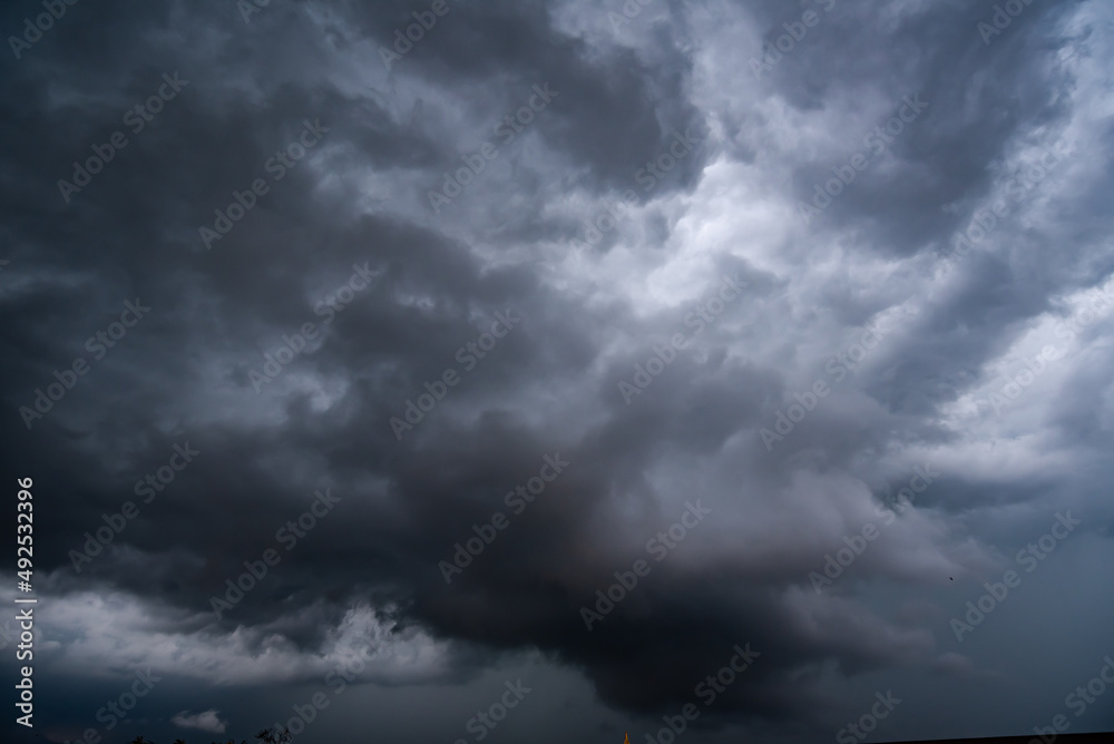 Obraz premium dark storm clouds with background,Dark clouds before a thunder-storm.