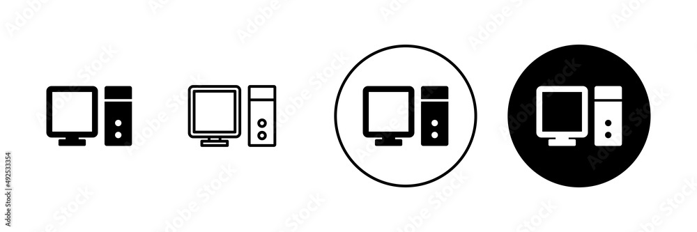 Computer icons set. computer monitor sign and symbol Computer icons set. computer monitor sign and symbol
