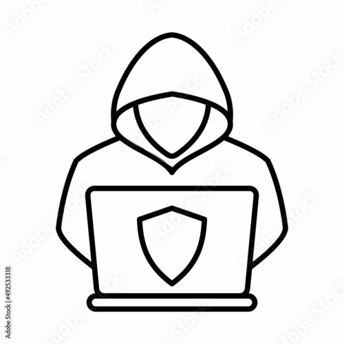 Hacker outline style Icon 