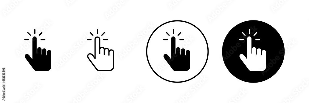 Hand cursor icons set. cursor sign and symbol. hand cursor icon clik Hand cursor icons set. cursor sign and symbol. hand cursor icon clik
