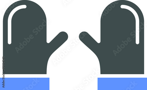 Oven Mitt Icon Style