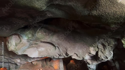 Interior of the caves of Hercules in Morocco