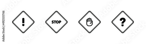 stop sign. Vector icon	