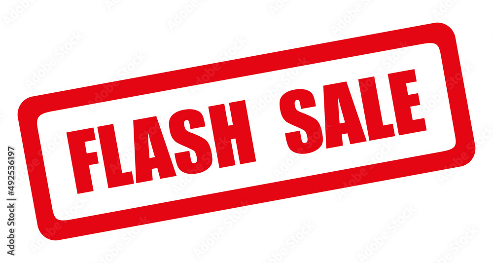 Flash sale. Red inclined vector rubber stamp. Flash sale. Red inclined vector rubber stamp.