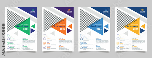A4 format flyer or brochure for corporate business advertising vector abstract design, annual report or modern leaflet, cover or presentation corporate trendy style.