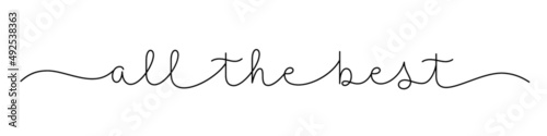 ALL THE BEST black vector monoline calligraphy banner with swashes