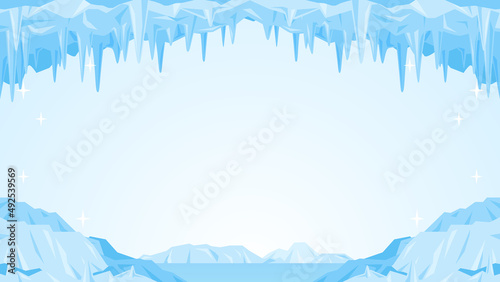 氷の世界　風景（アスペクト比16:9 ワイドサイズ）