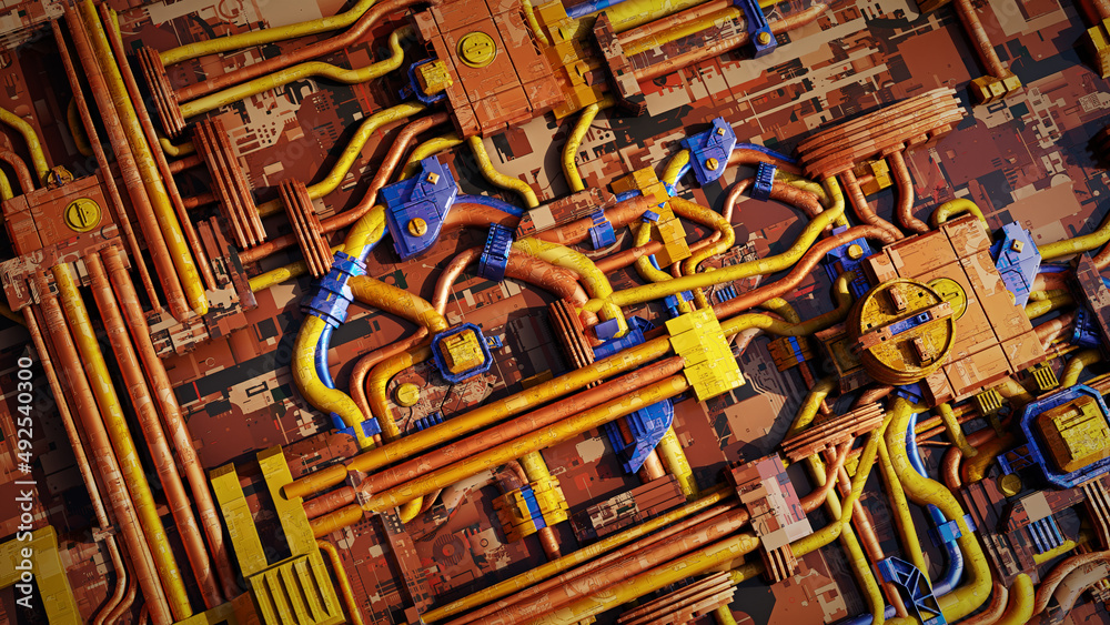 Obraz premium scifi background, futuristic computer elements