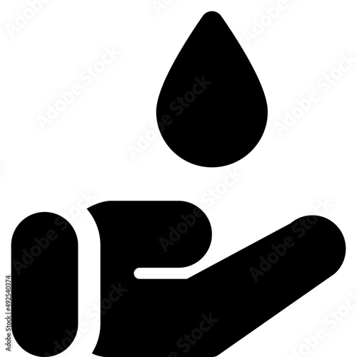 hydro power glyph icon