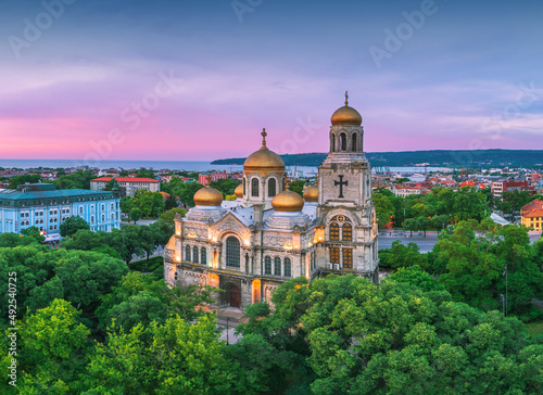 The Cathedral of the Assumption in Varna, Bulgaria, Aerial view