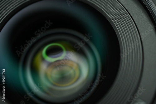 closeup lens of camera, photography industry