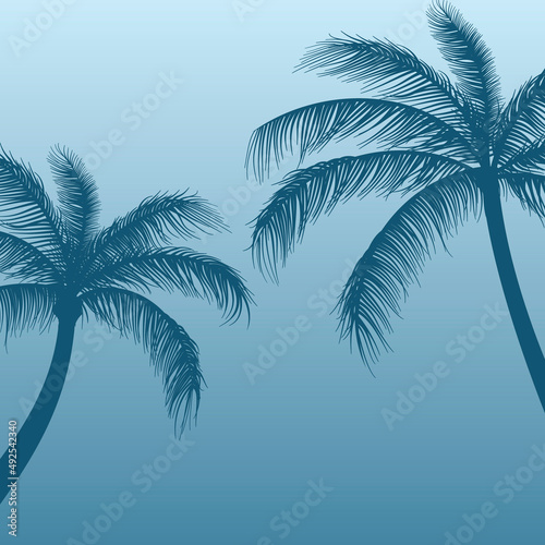 Silhouette Palm trees background