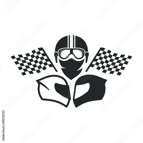 Helmet vector for motorcycles club or community template. Helmet vector concept