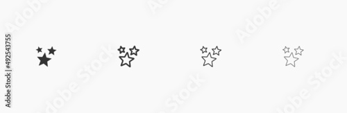 Flying 3 stars icon vector illustration