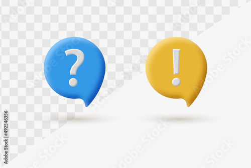 3d information icon in bubble speech balloon with a question mark symbol dialogue bubbles frame. message box with support, ask, info, icon