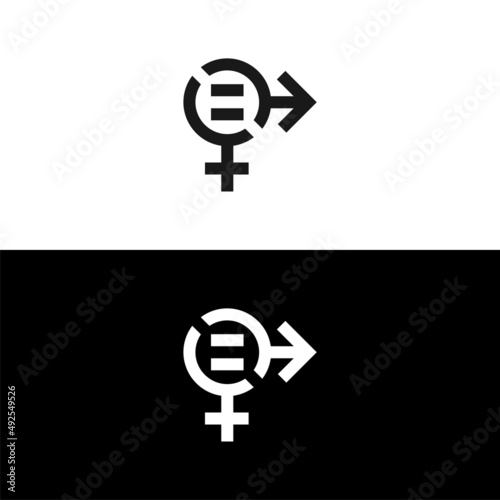 Gender equality icon isolated on white background